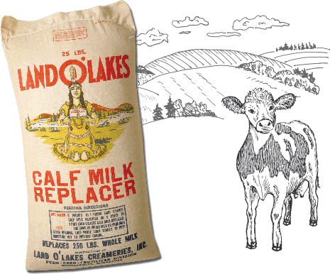 A Package Of Milk Replacer From The 1950s